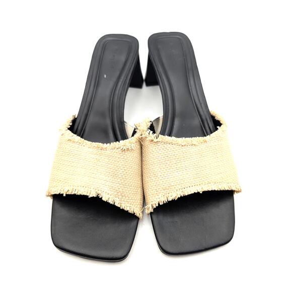 Open Edit Jaydin Block Heel Sandals Open Toe Women's Black Size US12M EU42.5 - Picture 2 of 13